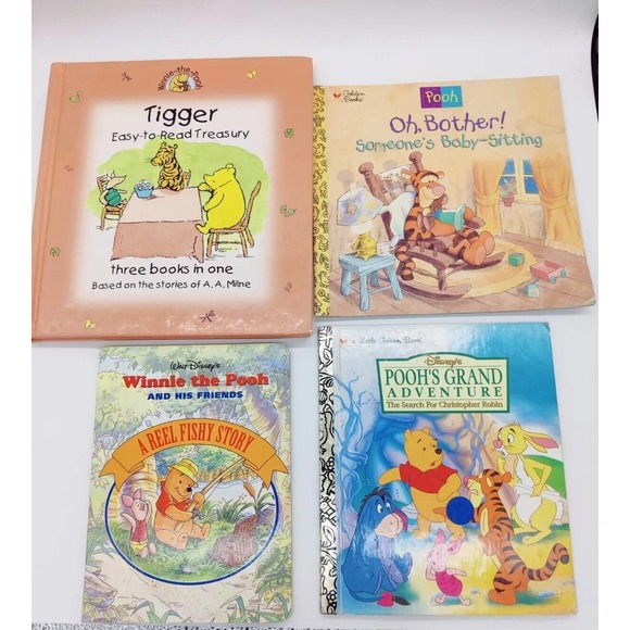 Winnie The Pooh Book Lot 4 Books Tigger Easy to Read Treasury Oh Bother Grand Ad - Picture 2 of 13